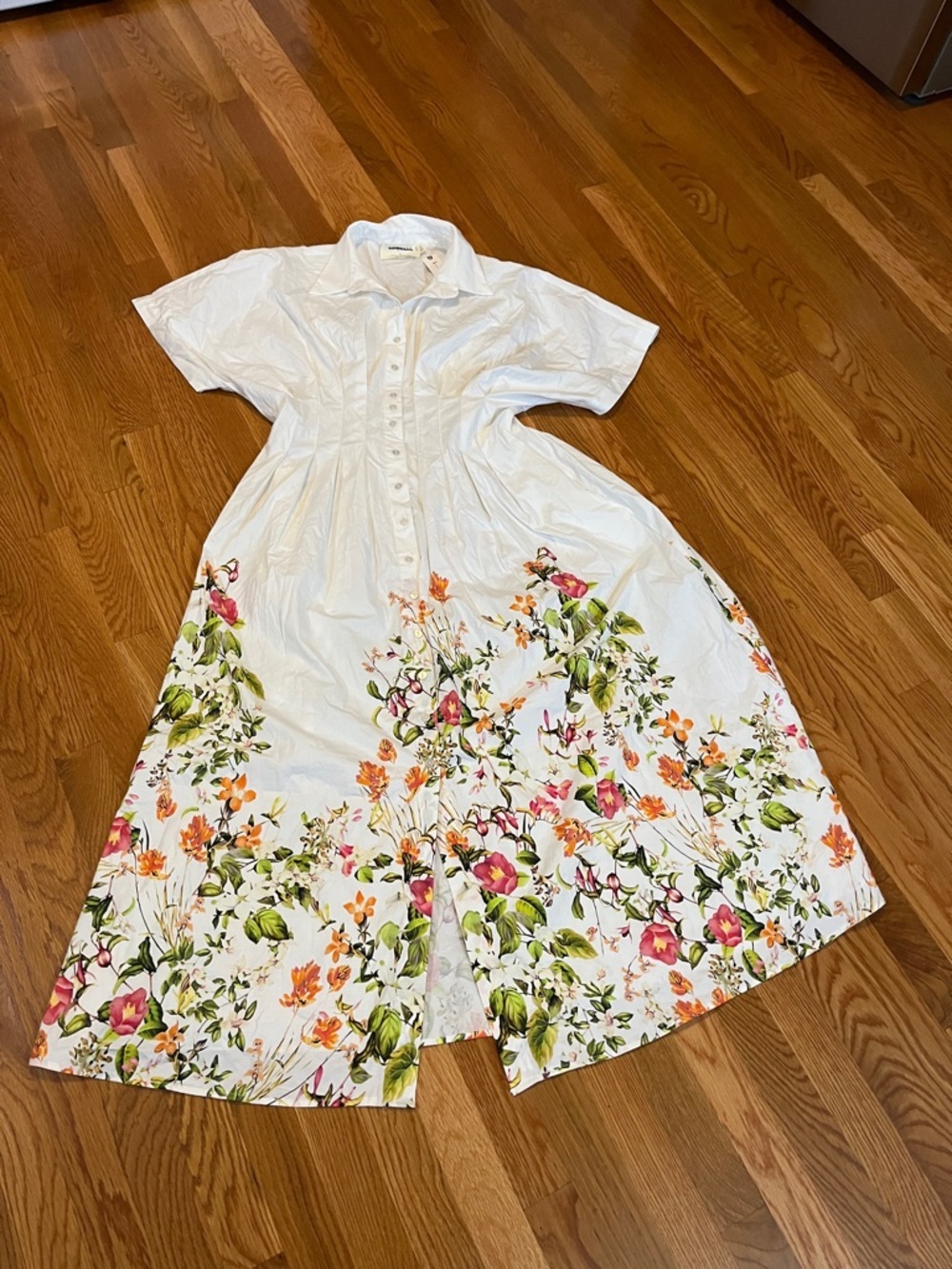 Anthropologie x Exquise The Tobie Button-Front Pleated Shirt Dress Sz Large NWT - Picture 7 of 17
